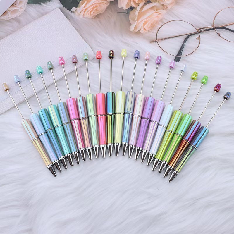 DIY colorful beaded pen,UV glitter beaded pen