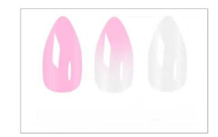 The new model wears nail warm water discoloration, light discoloration 24 pieces of European and American almond nails nude in stock