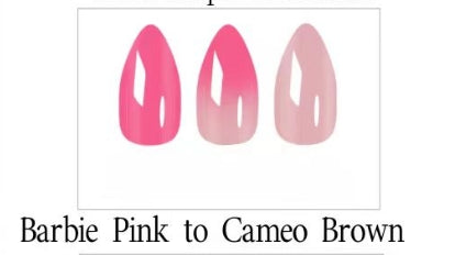 The new model wears nail warm water discoloration, light discoloration 24 pieces of European and American almond nails nude in stock