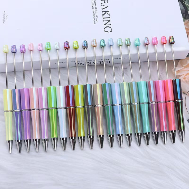 DIY colorful beaded pen,UV glitter beaded pen