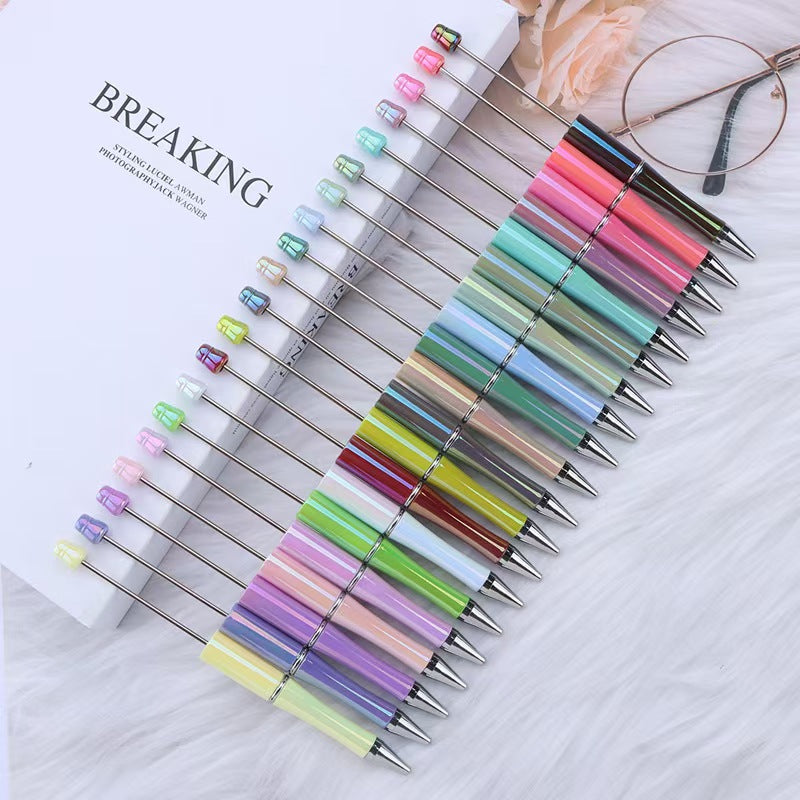 DIY colorful beaded pen,UV glitter beaded pen
