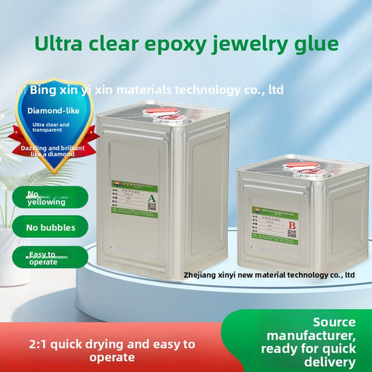 2:1 Crystal Epoxy - High-Strength, Sandable, Jewelry DIY AB Adhesive