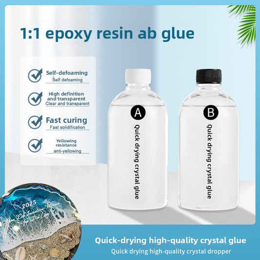 1:1 Quick-Dry Crystal AB Epoxy – High-Clarity Drip Gel