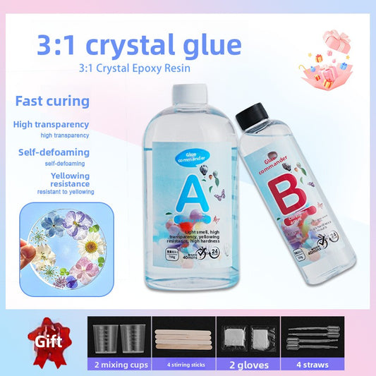 Jiaotongling Crystal Epoxy 1kg - Self-DeBubbling for Jewelry DIY
