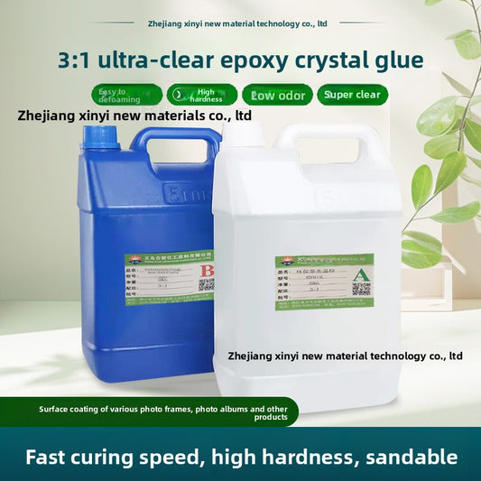 3:1 Pro-Grade AB Epoxy - Sandable Crystal Resin (Anti-Yellowing)