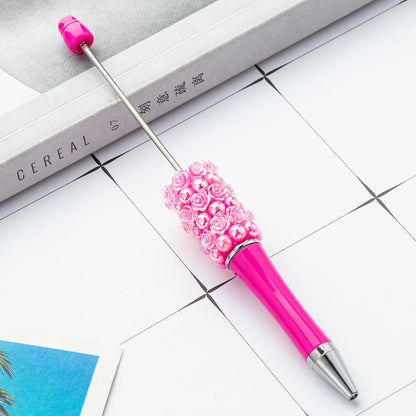 Rose and pearl beaded pen