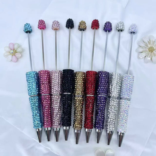 Fully covered rhinestone beaded pen