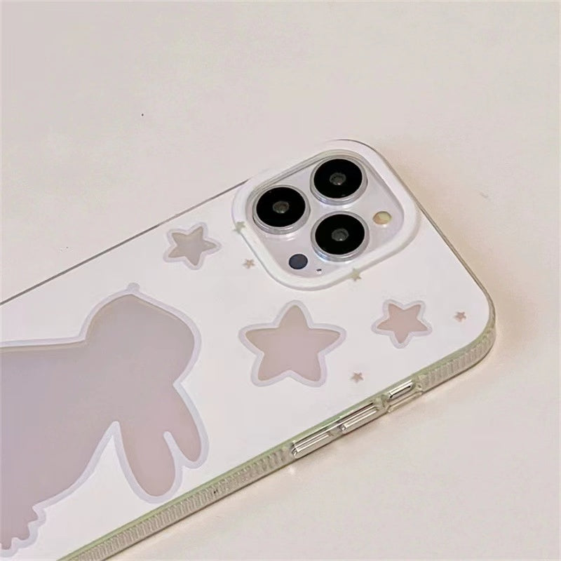 "Sparkling Night Sky: Laser Rabbit Stars Phone Case, Illuminate Your World with Stars!"