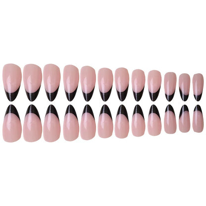 Source factory almond solid color nails, special for wear-free nails, no-engraving finished products, high-end wearable nails, re-attached nails