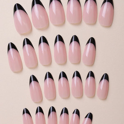 Source factory almond solid color nails, special for wear-free nails, no-engraving finished products, high-end wearable nails, re-attached nails