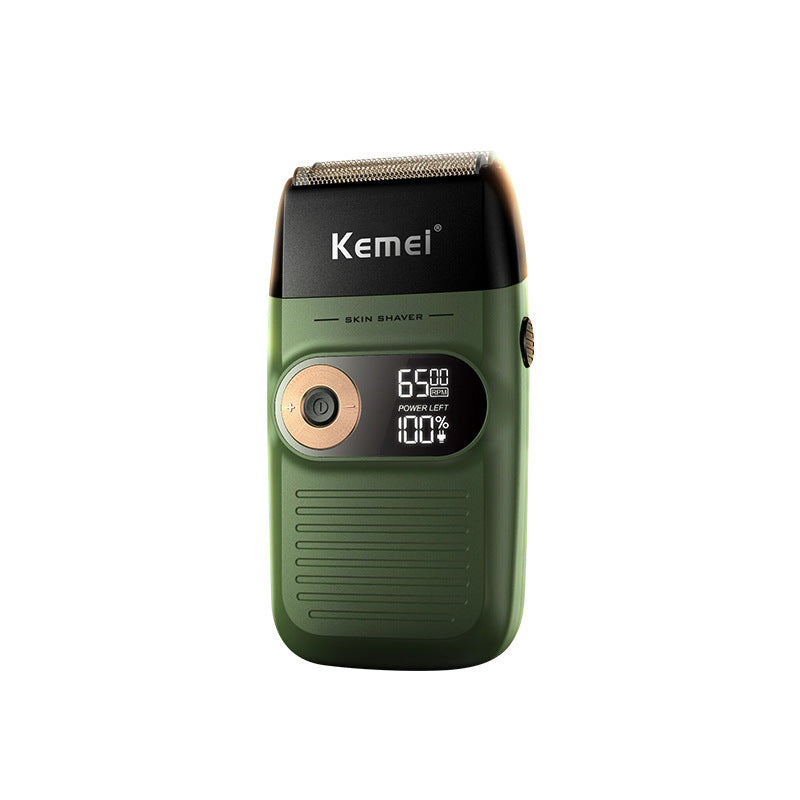 Kemei Foil Professional Electric Shaver for Men Razor with Bald Trimmer Cordless Shavers Rechargeble LED Display 2 in 1