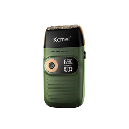 Kemei Foil Professional Electric Shaver for Men Razor with Bald Trimmer Cordless Shavers Rechargeble LED Display 2 in 1