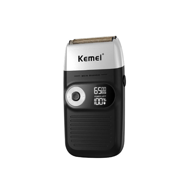 Kemei Foil Professional Electric Shaver for Men Razor with Bald Trimmer Cordless Shavers Rechargeble LED Display 2 in 1