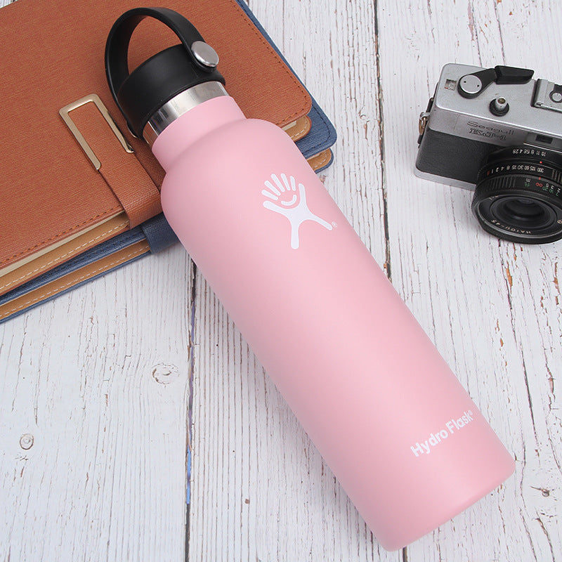 Hydro Flask Stainless Steel Standard Mouth Water Bottle with Flex Cap and Double-Wall Vacuum Insulation