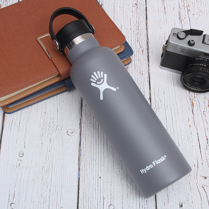 Hydro Flask Stainless Steel Standard Mouth Water Bottle with Flex Cap and Double-Wall Vacuum Insulation