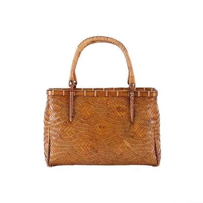 Strictly selected non-heritage handbag bamboo braided bag women's handbag vintage bamboo basket bamboo braided bag collection of bamboo products and crafts
