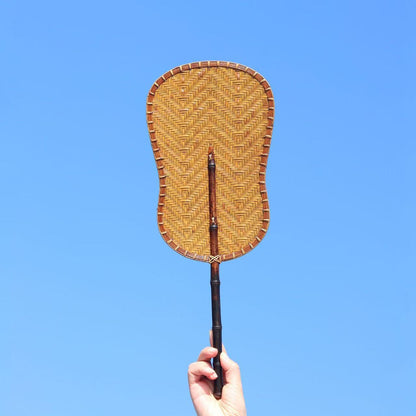 Handmade Lacquer Bamboo Woven Fan for Tea Stove, Chinese Vintage Style Hand Fan, Zen Kung Fu Tea Ceremony Accessory
