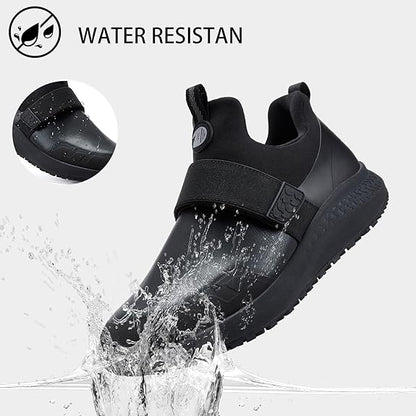 Non Slip Work Shoes for Men Food Service Waterproof Kitchen Chef Slip On Restaurant Shoes Slip Resistant Walking Sneakers Lightweight Comfortable Working Footwear