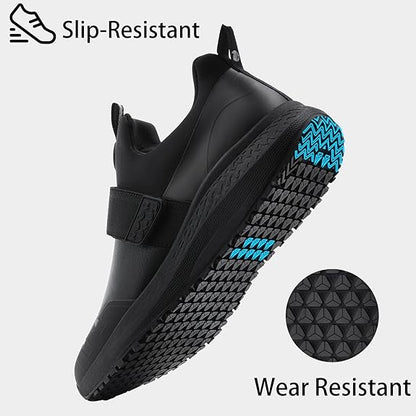 Non Slip Work Shoes for Men Food Service Waterproof Kitchen Chef Slip On Restaurant Shoes Slip Resistant Walking Sneakers Lightweight Comfortable Working Footwear