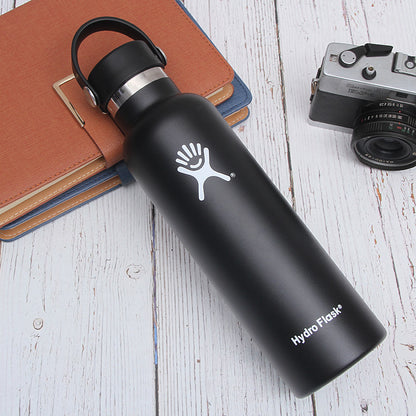 Hydro Flask Stainless Steel Standard Mouth Water Bottle with Flex Cap and Double-Wall Vacuum Insulation