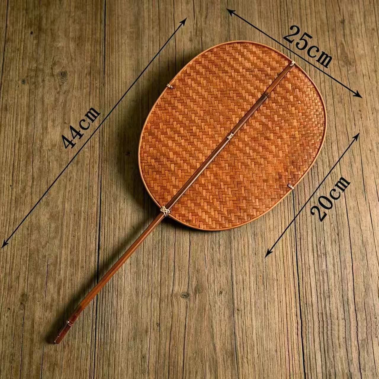 Handmade Lacquer Bamboo Woven Fan for Tea Stove, Chinese Vintage Style Hand Fan, Zen Kung Fu Tea Ceremony Accessory