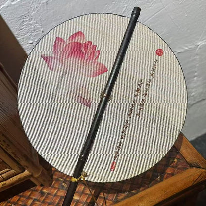 Handmade Lacquer Bamboo Woven Fan for Tea Stove, Chinese Vintage Style Hand Fan, Zen Kung Fu Tea Ceremony Accessory
