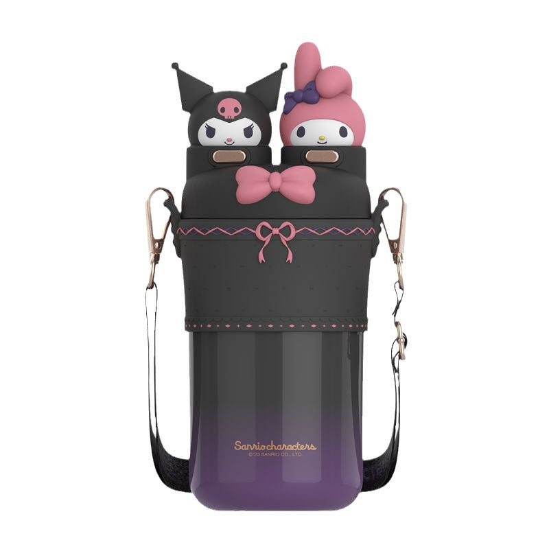 Kuromi Water Cup Children's Insulated Cup Student School Special Water Bottle Large Capacity Big Belly Cup Girls 2023 New Style