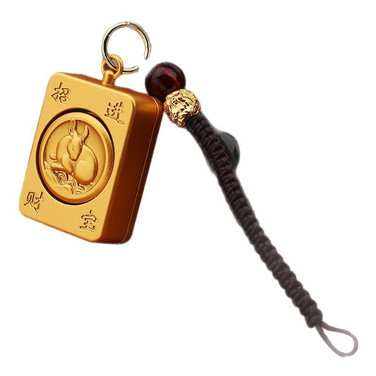 2025 Snake Year Spin 發 Keychain - Chinese Zodiac Metal Pendant Gift