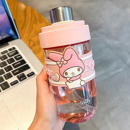 Sanrio Strawberry Bear with Straw Cute Plastic Cartoon Student Fruit Tea Cup Large Capacity Sports Cup