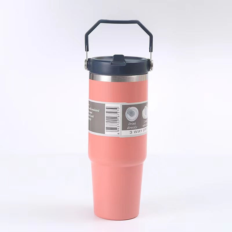 American 30oz Portable Double Drink Stainless Steel 304 Thermos Cup, Car Cup, Portable Car Ice Bomber Coffee Cup