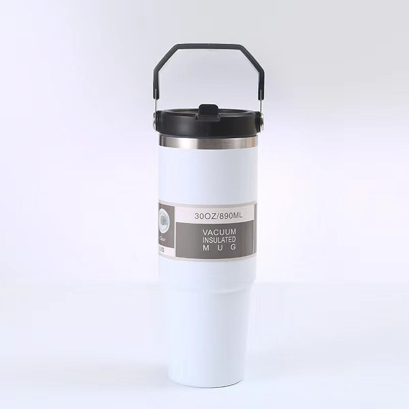 American 30oz Portable Double Drink Stainless Steel 304 Thermos Cup, Car Cup, Portable Car Ice Bomber Coffee Cup