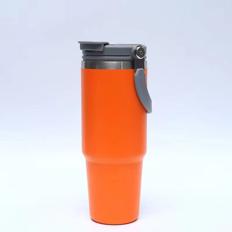 American 30oz Portable Double Drink Stainless Steel 304 Thermos Cup, Car Cup, Portable Car Ice Bomber Coffee Cup