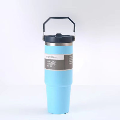 American 30oz Portable Double Drink Stainless Steel 304 Thermos Cup, Car Cup, Portable Car Ice Bomber Coffee Cup