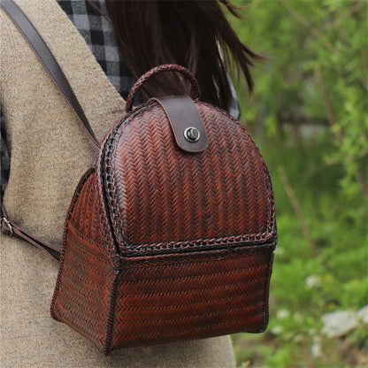 Strictly selected non-heritage handbag bamboo braided bag women's handbag vintage bamboo basket bamboo braided bag collection of bamboo products and crafts