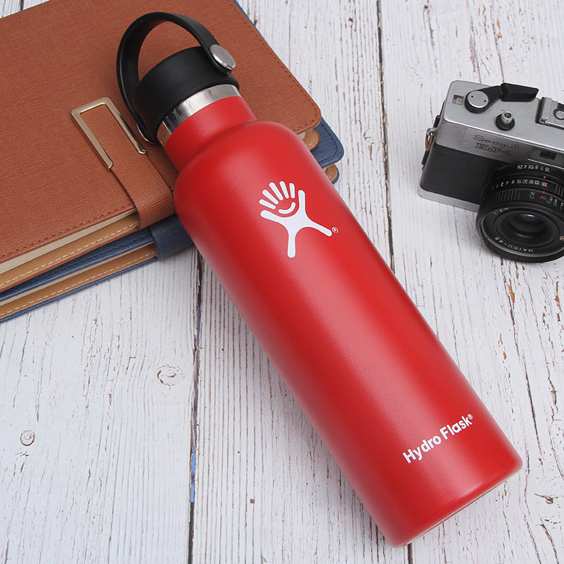 Hydro Flask Stainless Steel Standard Mouth Water Bottle with Flex Cap and Double-Wall Vacuum Insulation