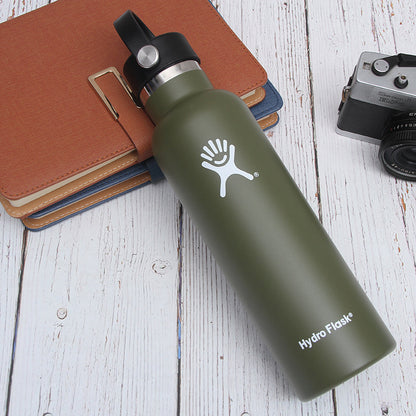 Hydro Flask Stainless Steel Standard Mouth Water Bottle with Flex Cap and Double-Wall Vacuum Insulation