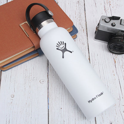 Hydro Flask Stainless Steel Standard Mouth Water Bottle with Flex Cap and Double-Wall Vacuum Insulation