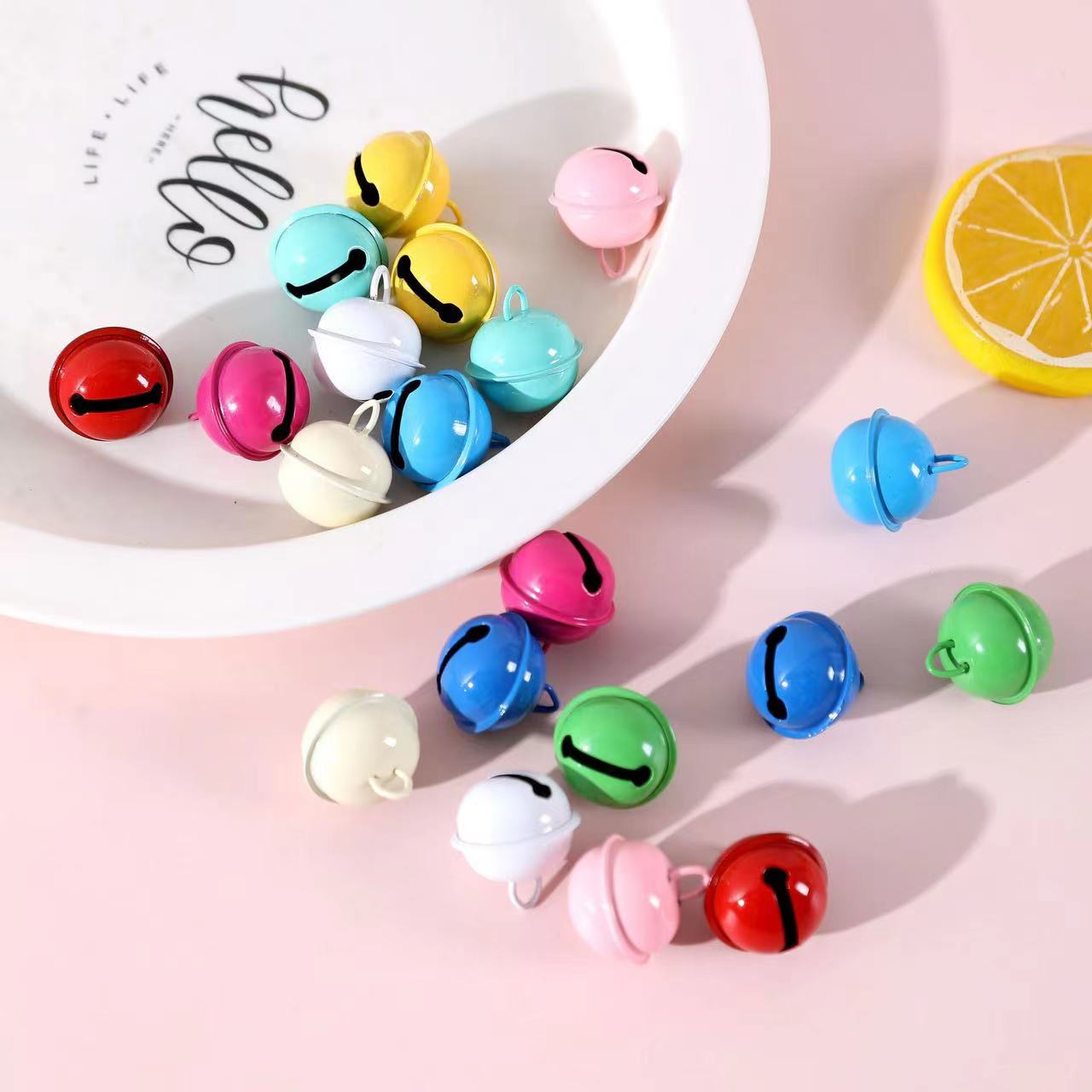 Diy little bell Candy color baking paint metal bell, key chain color creative pendant