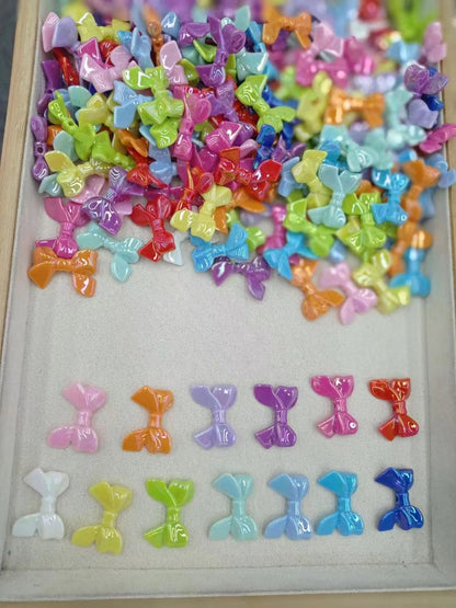 Acrylic Bow for diy.Acrylic plastic colored bow headwear hairpin patch, can be used for diy.