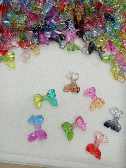 Acrylic Bow for diy.Acrylic plastic colored bow headwear hairpin patch, can be used for diy.