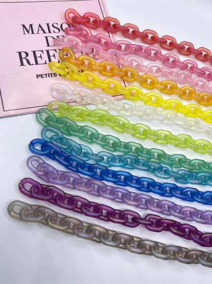 Acrylic plastic transparent open loop chain buckle for diy