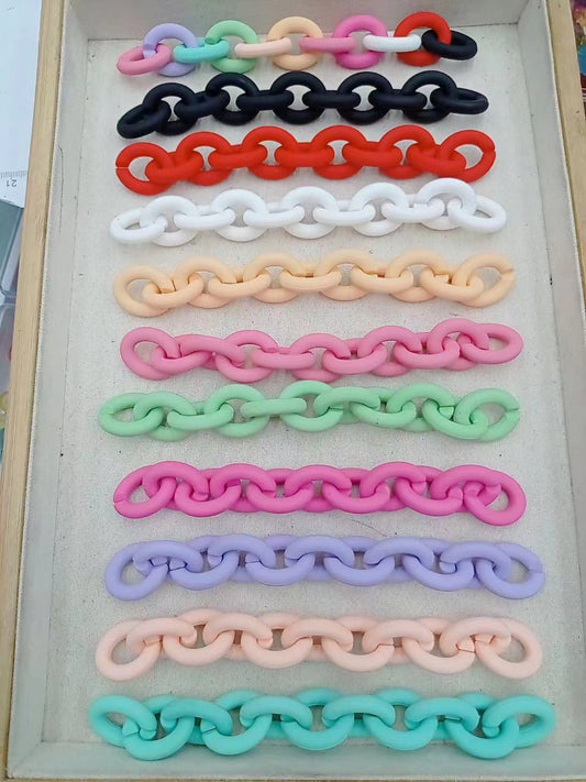 Acrylic oval spliceable chain link for diy